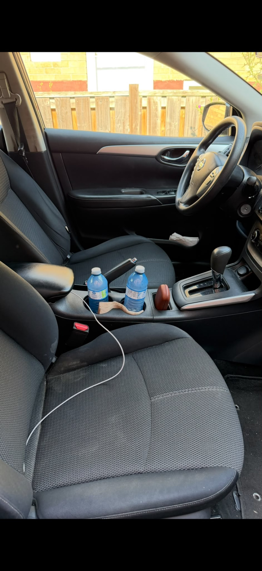 Nissan Sentra interior deep clean — before