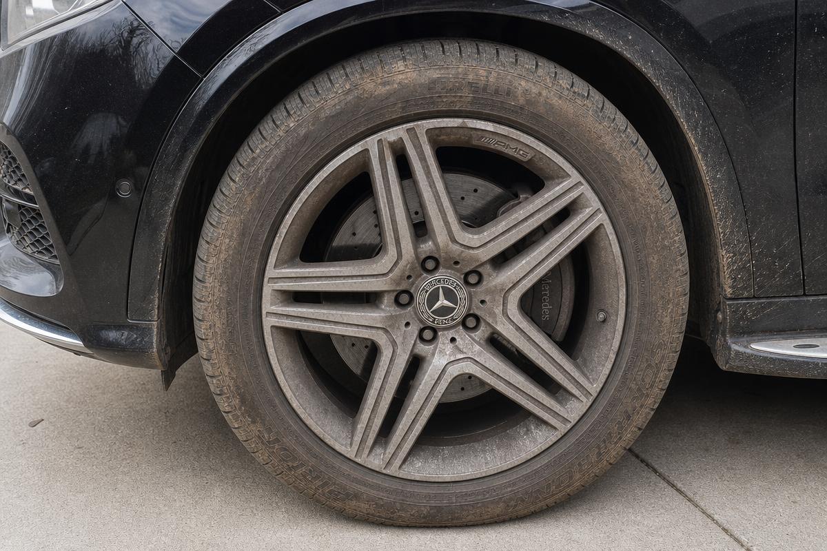 Wheel detail — before